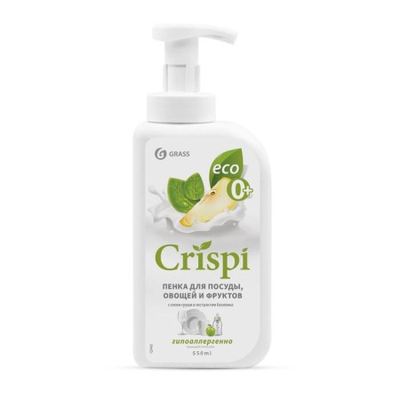 CRISPI dishwashing tool with pear juice and basil extract, 550 ml