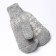 Female woolen mittens, light gray color, size 20-22