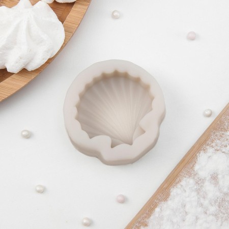 Mold Dolyana "Shell", silicone, d = 6 cm, color mix-4