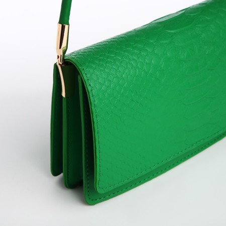 Bag Women's Baget on the valve, green color-6