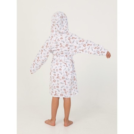 Children's robe with a hood, height 122 cm-5