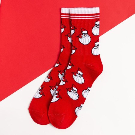 New Year's socks KAFTAN "Grandfather" Size 41-44 (27-29 cm), Red color-1