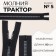 Lightning "Tractor", No. 5, detachable, automatic lock, 80 cm, black/white color