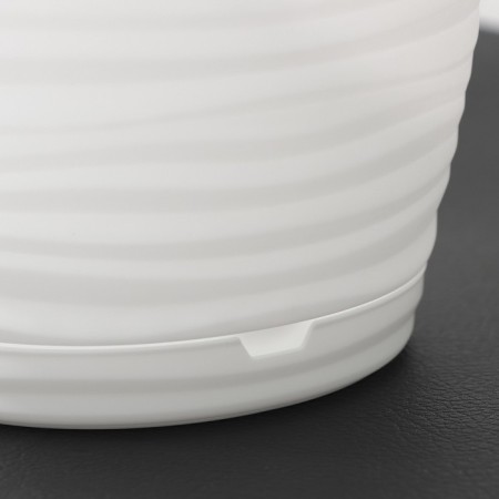 Pot for flowers with a Saffron pallet, 1.5 l, d = 14.6 cm, h = 13.5 cm, white color-3