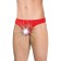 Men's panties Softline collection, with net inserts, red color, size XL