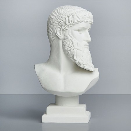 Gypsum figure famous people: Bust of Zeus - Poseidon, 17 x 9 x 29 cm-1