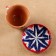 Tea couple Rishtan ceramics "Atlas", 220 ml, red mix