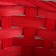 Wicker basket, D13 x H9.5/28 cm, bamboo, red