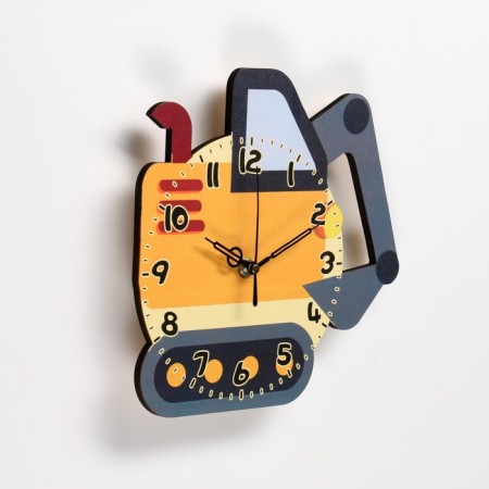 Wall watches, series: children's "Machine", discrete move, 23.5 x 23 cm-1