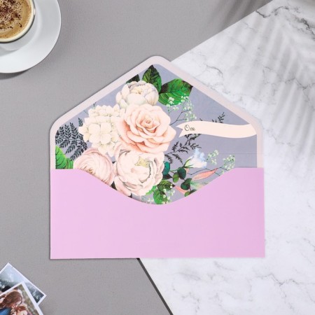Envenue for money "On the wedding day!" Cutting, embossing, roses, 9.3x19 cm-1