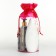 Cosmetic bag on the cord, the color is transparent/red