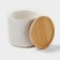 Porcelain Bank for bulk products Bellatenero “Leaves”, 300 ml, D = 8.5 cm, white color