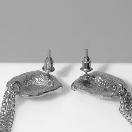 Hanging “tiger” chains, silver color, 12 cm-1