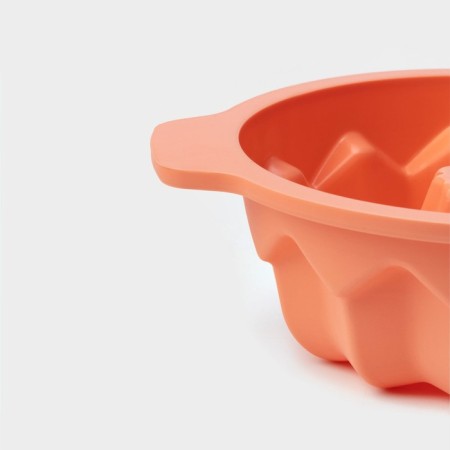 Baking uniform “German Cupcake”, silicone, 16 × 13.3 cm, with handles, orange color-3