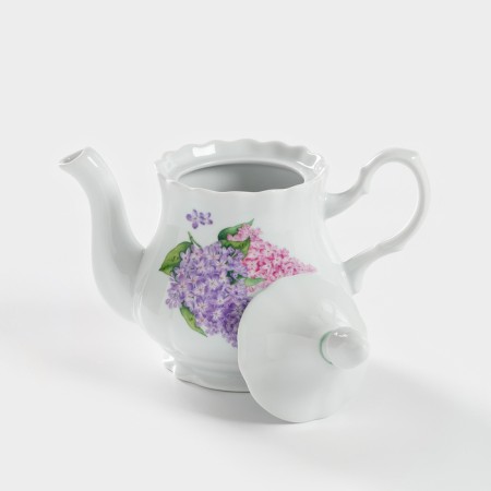 Lilac kettle, 800 ml, white color-2