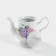 Lilac kettle, 800 ml, white color