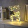 LED figure "Deer", 21 × 32 × 14 cm, textiles, metal, 220 V, glow warm white
