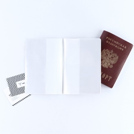 Cover for passport, PVC, graphite shade-3
