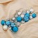 Set of jewelry plastic 21 pcs "serpentine" silver-blue