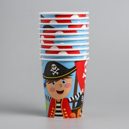 A one -time paper glass "Pirate", 250ml.-1