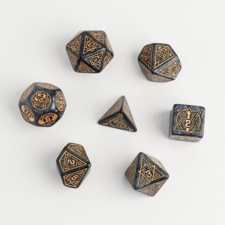 Cubes set for D&D (Dungeons and Dragons, DND), series: D&D, "Topaz", 7 pcs-1