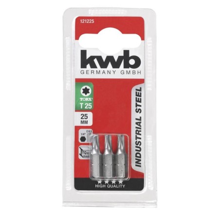 Bit KWB Industry, Torx25, steel TQ60, 25 mm, 3 pcs-1