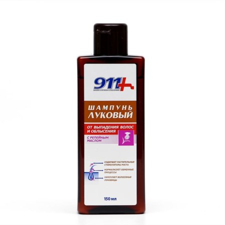 Shampoo "911 onions" with burdock oil, from hair loss and baldness, 150 ml-1