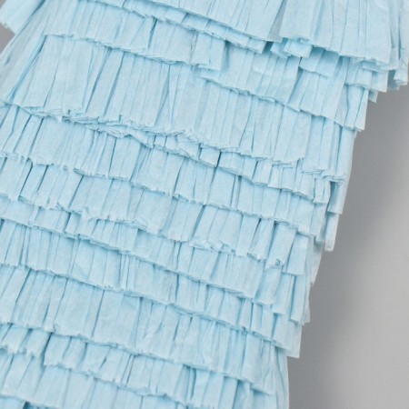 Braid decorative paper "skirt" pale blue width 3 cm winding 2 m-2