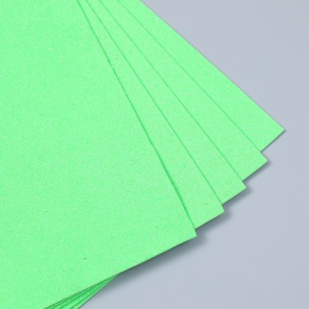 Foamiran "neon shine - light green" 2 mm format A4 (set of 5 sheets)-2