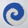 Serving napkin on the table "Hypnosis", d = 38 cm, the color of the blue-white