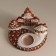 Polystone candlestick for 1 candle "Chapel from gingerbreads" 15x11.5x12.5 cm
