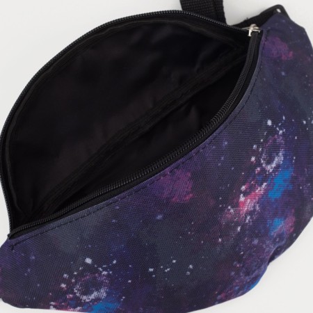 Zipper waist bag, outer pocket, purple color-2