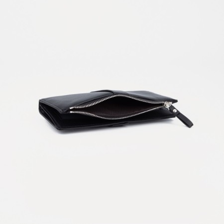 Women's wallet on the button, black color-2