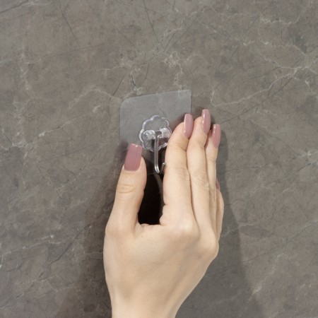 Self -adhesive hook, 5.6 × 5.6 × 2 cm, transparent-9