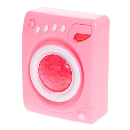 Household appliances "Washing machine", light, sound, drum rotates, pink color-3