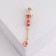 Brooch "syringe" Medical, red color in gold