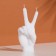 Figure candle "Hand-Peace", 10x4 cm, white