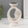 Gypsum candlestick, metal on 1 candle "Abstraction. Ribbon" d = 3.8 cm 7.5x10x16.5 cm