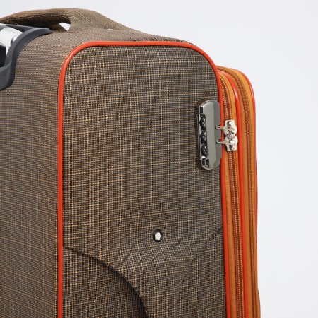 Big suitcase 28 ", a lightning department, code castle, 3 wheels, 2 outer pockets, beige color-4