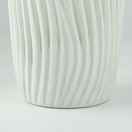 Paradise flower vase of white glass 30 × 13 × 13 cm-2