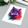 Tattoo on the body color "Wolf - Star Sky" 21x15 cm