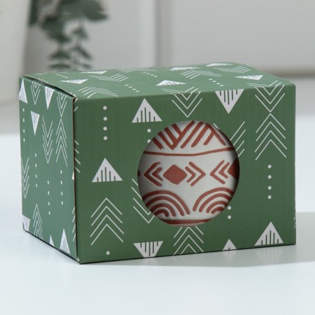 Ceramic “Geometry” mug, 320 ml, white color-5