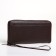 Male purse-clate on a zipper, brown color