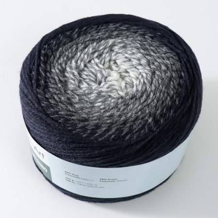Yarn "Flowers Merino" 75% acrylic, 25% wool 590m/225g (532 gray-black)-1
