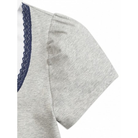 T-shirt for girls, height 116 cm, light gray color-6