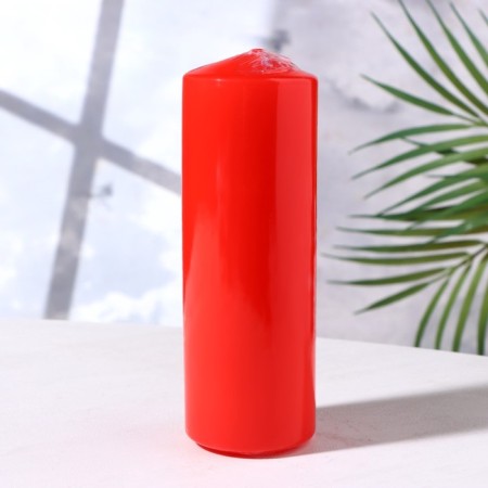 Classic candle 5x15 cm, red-1