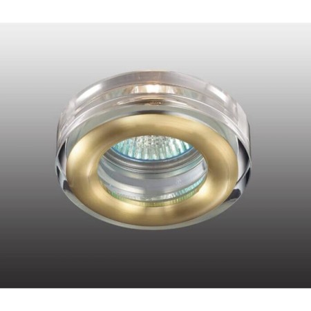 Built -in lamp Novotech, 50 W, Gx5.3, 12 V, 60x60 mm, d = 60 mm, color gold-1