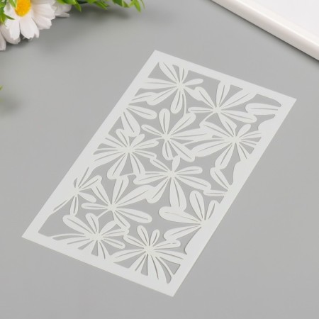 Stencil background plastic "chamomile" 12x20 cm-1