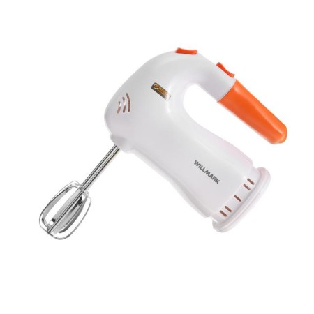 Mixer Willmarka Whm-6023st, manual, 400 watts, 5 speeds, 2 nozzles, stand, orange