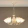 Suspended chandelier Citilux "Latur" CL413250, 36x33 cm, 5x75W, e27, white color